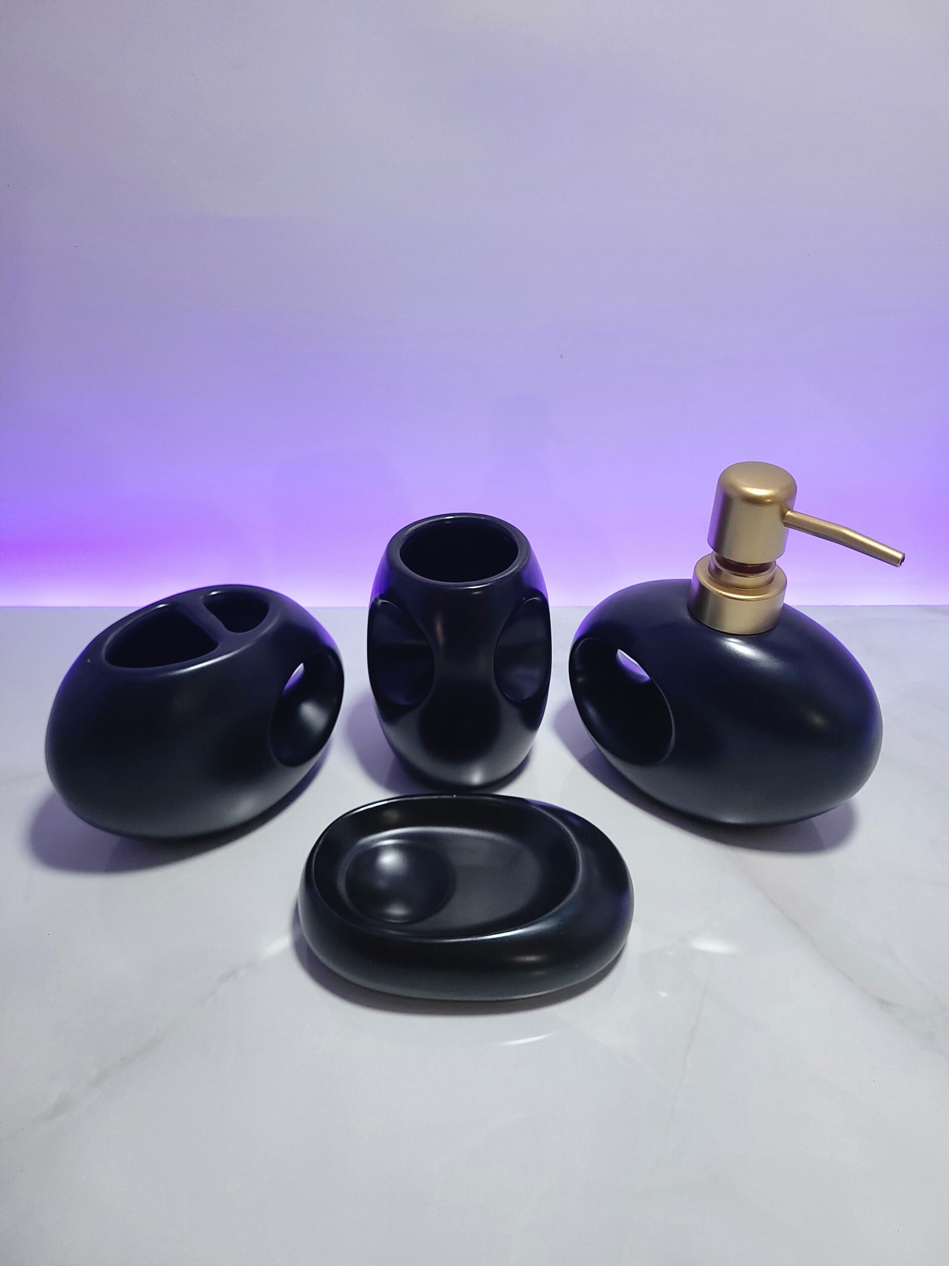 🛀طقم إكسسوارات الحمام 4 قطع - الصورة 3