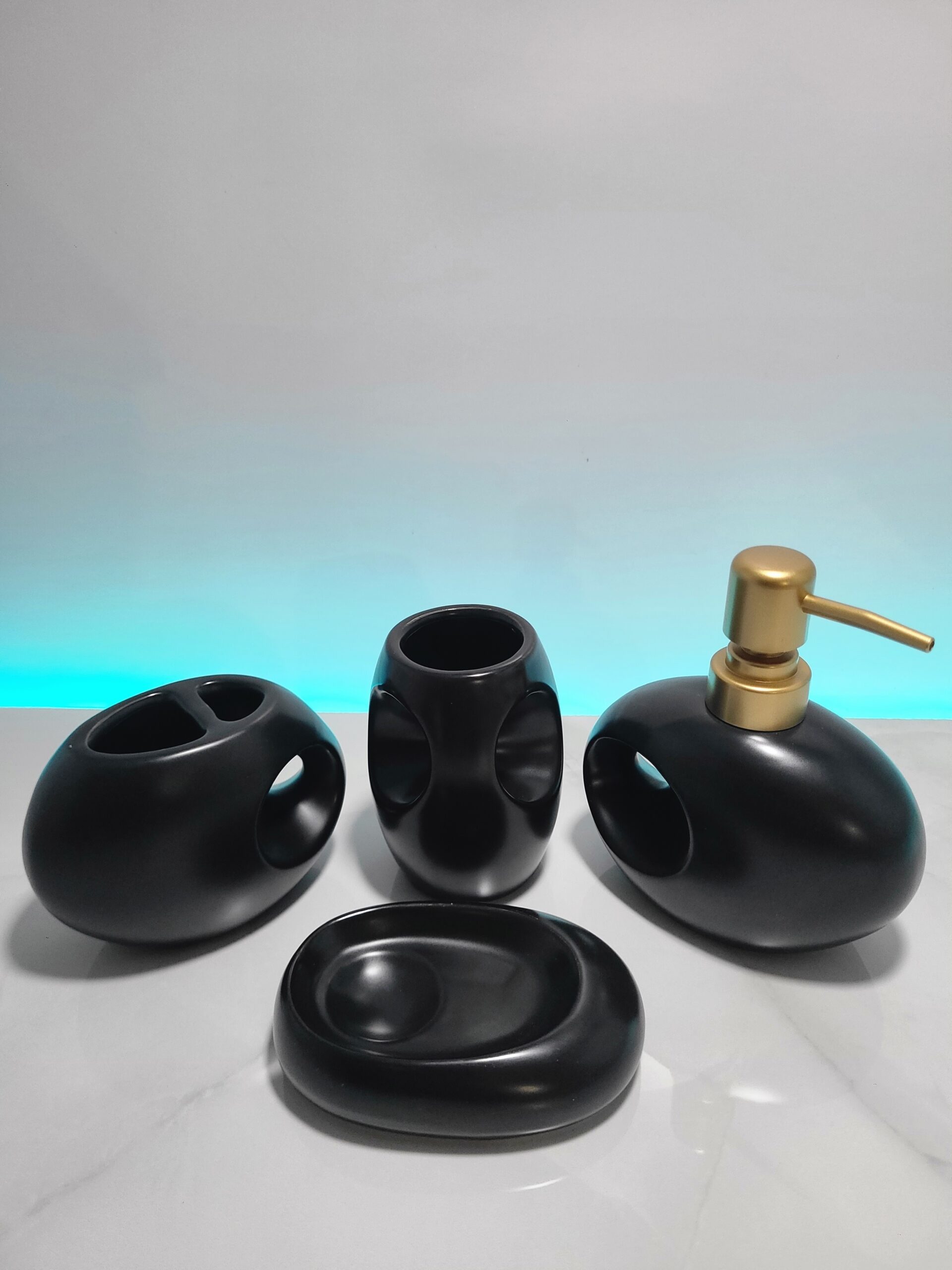 🛀طقم إكسسوارات الحمام 4 قطع - الصورة 4